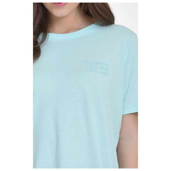 Target Γυναικεία κοντομάνικη μπλούζα T Shirt Loose Single Jersey "Talent Loose"